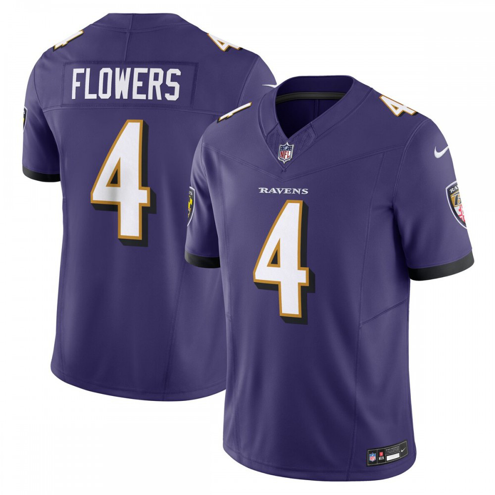 Zay Flowers Baltimore Ravens Nike Vapor F.U.S.E. Limited Jersey - Purple-GridironStore